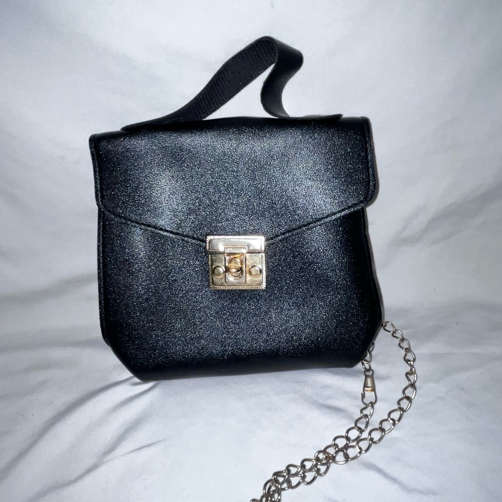 Shein Black Handbag with Chain Strap
